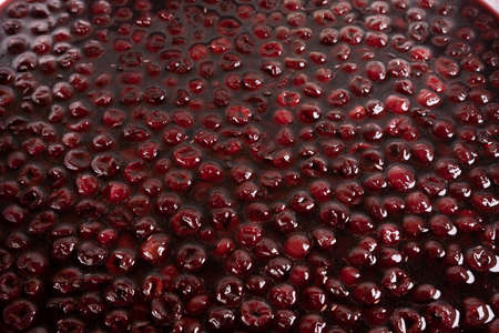 cherry jam. Cherry in own juiceの写真素材