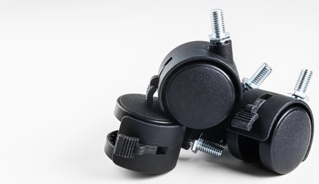 Removable wheels from a chair or tableの写真素材