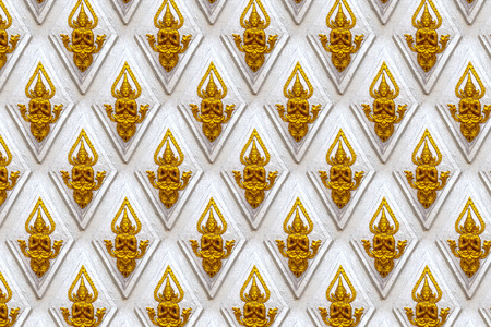 Wall decoration with Thai architectureの写真素材