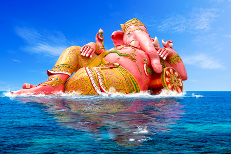 Ganesha, Hindu God and the god of successの写真素材