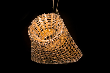 Frog trap, made of bamboo basketの写真素材