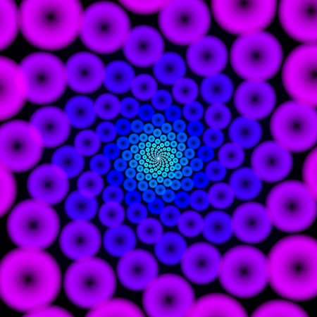 Concentric fractal with dark background