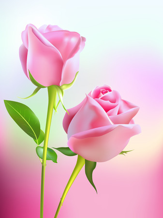 Gradient vector pink roseのイラスト素材