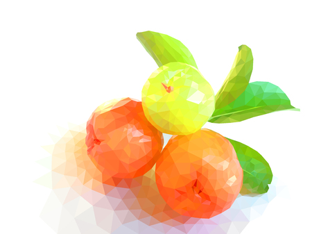 Polygon vector cherryのイラスト素材