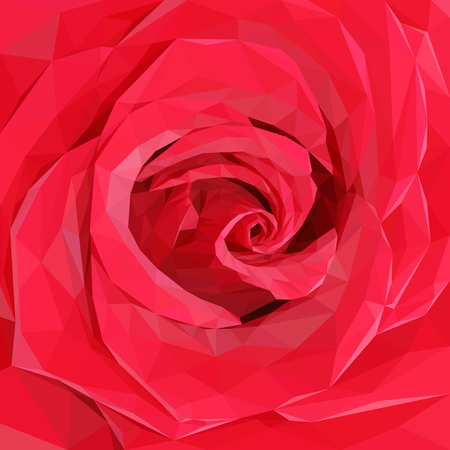 Red polygon roseのイラスト素材