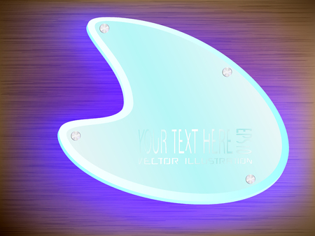 Acrylic label LED light decoration on label.のイラスト素材