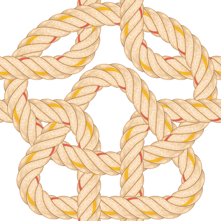 Seamless pattern with rope bending.のイラスト素材