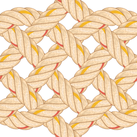 Seamless pattern with rope bending.のイラスト素材
