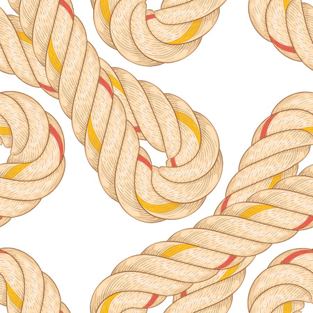 Seamless pattern with rope bending.のイラスト素材