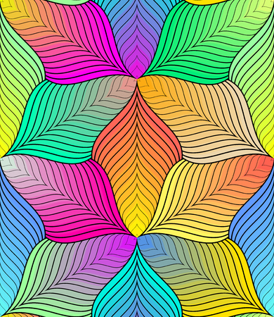 Abstract colorful geometric lines seamless pattern background.のイラスト素材