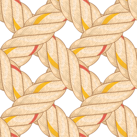 Seamless pattern with rope bending.のイラスト素材