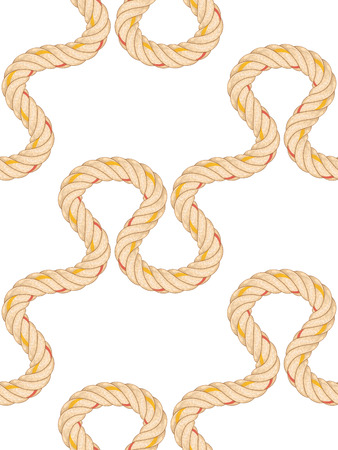 Seamless pattern with rope bending.のイラスト素材