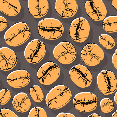Coffee seed seamless background.のイラスト素材