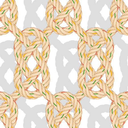 Seamless pattern with rope bending.のイラスト素材