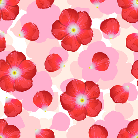 Red flower on seamless background.のイラスト素材