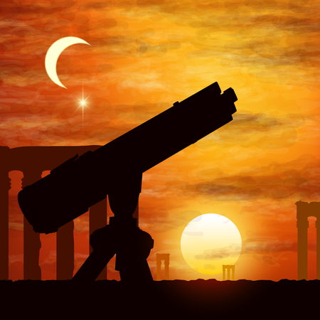 Silhouette of gun, the symbolize of the war.のイラスト素材