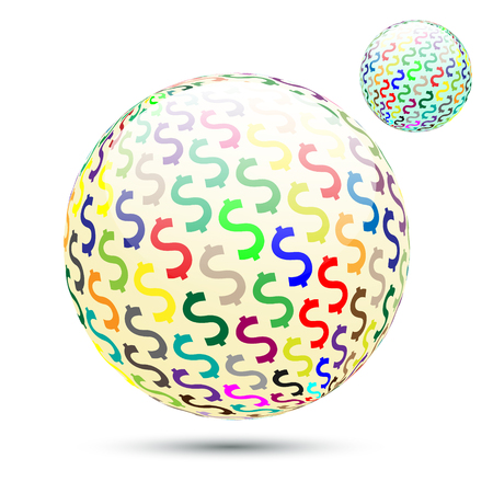 Abstract dollar money symbolize ball.のイラスト素材