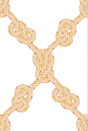 Seamless pattern with rope bending.のイラスト素材
