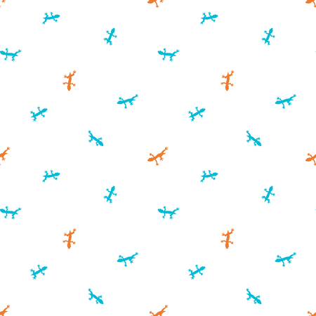 Silhouette lizard seamless background.のイラスト素材