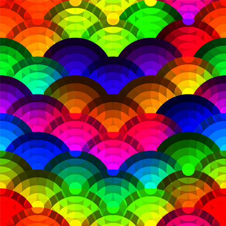 Colorful circles seamless background.のイラスト素材