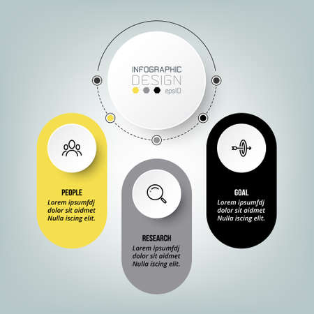 Infographic diagram business template design.のイラスト素材