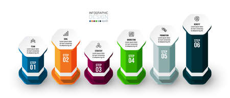 Infographic business template with step or option.のイラスト素材