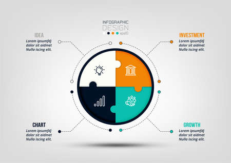 Business or marketing diagram infographic template.のイラスト素材