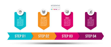 Timeline chart business infographic template.のイラスト素材