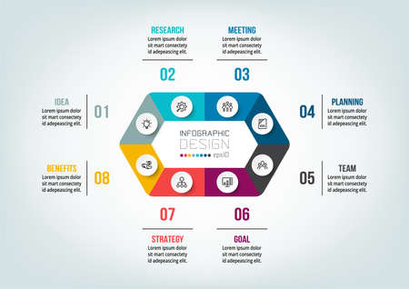Business or marketing diagram infographic template.のイラスト素材
