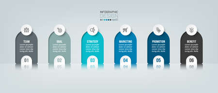 Infographic business and marketing with step or option.のイラスト素材
