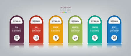 Business concept infographic template with option.のイラスト素材