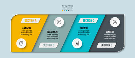 Business concept infographic template with option.のイラスト素材