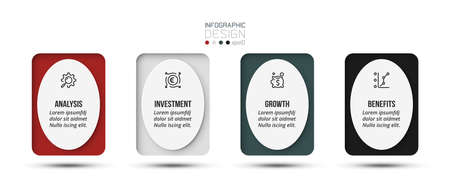 Business concept infographic template with option.のイラスト素材