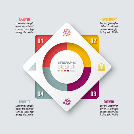 Business or marketing diagram infographic template.のイラスト素材