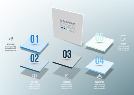 Business concept infographic template with diagram.のイラスト素材