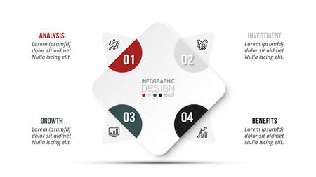 Business concept infographic template with diagram.のイラスト素材