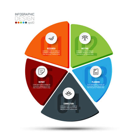 Business concept infographic template with diagram.のイラスト素材