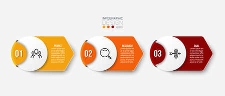 Business infographic  template with step or option design.のイラスト素材