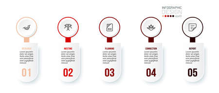 Business infographic  template with step or option design.のイラスト素材