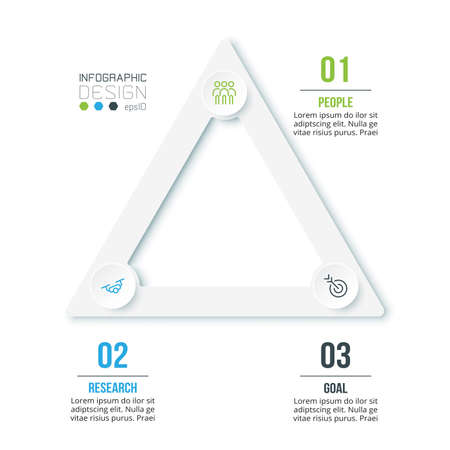 Business concept infographic template with diagram.のイラスト素材