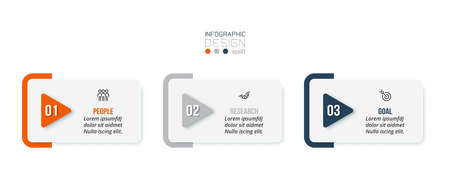 Business infographic  template with step or option design.のイラスト素材