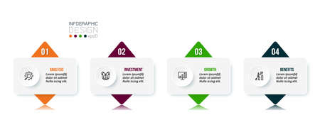 Business concept infographic template with option.のイラスト素材