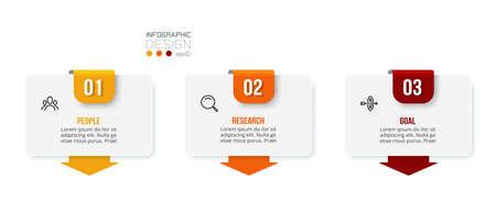 Business infographic  template with step or option design.のイラスト素材