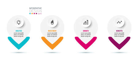 Business concept infographic template with option.のイラスト素材