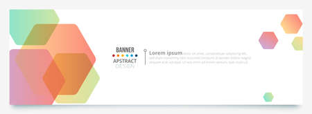 abstract banner desing template with color background.