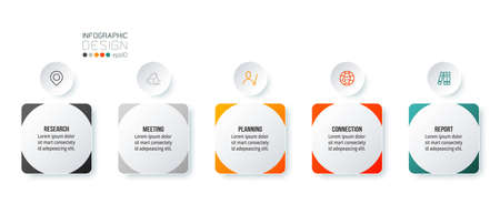 Business concept infographic template with option.のイラスト素材