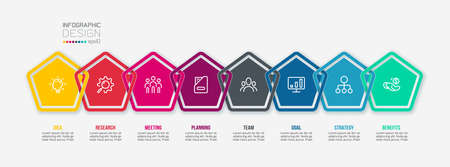 Business concept infographic template with option.のイラスト素材