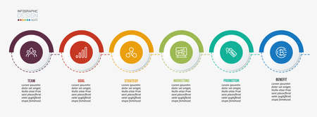 Timeline chart business infographic template.のイラスト素材