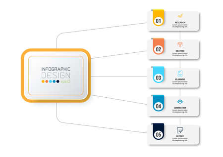 Infographic template business concept with diagram.のイラスト素材