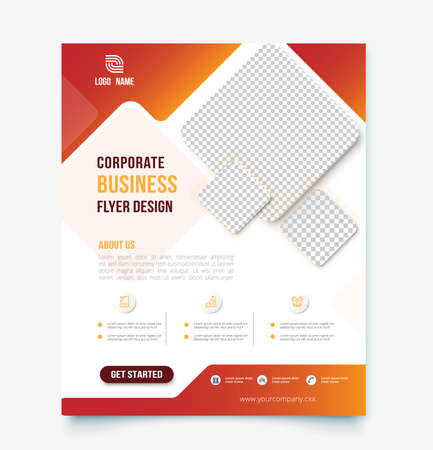 Corporate business flyer design template.のイラスト素材